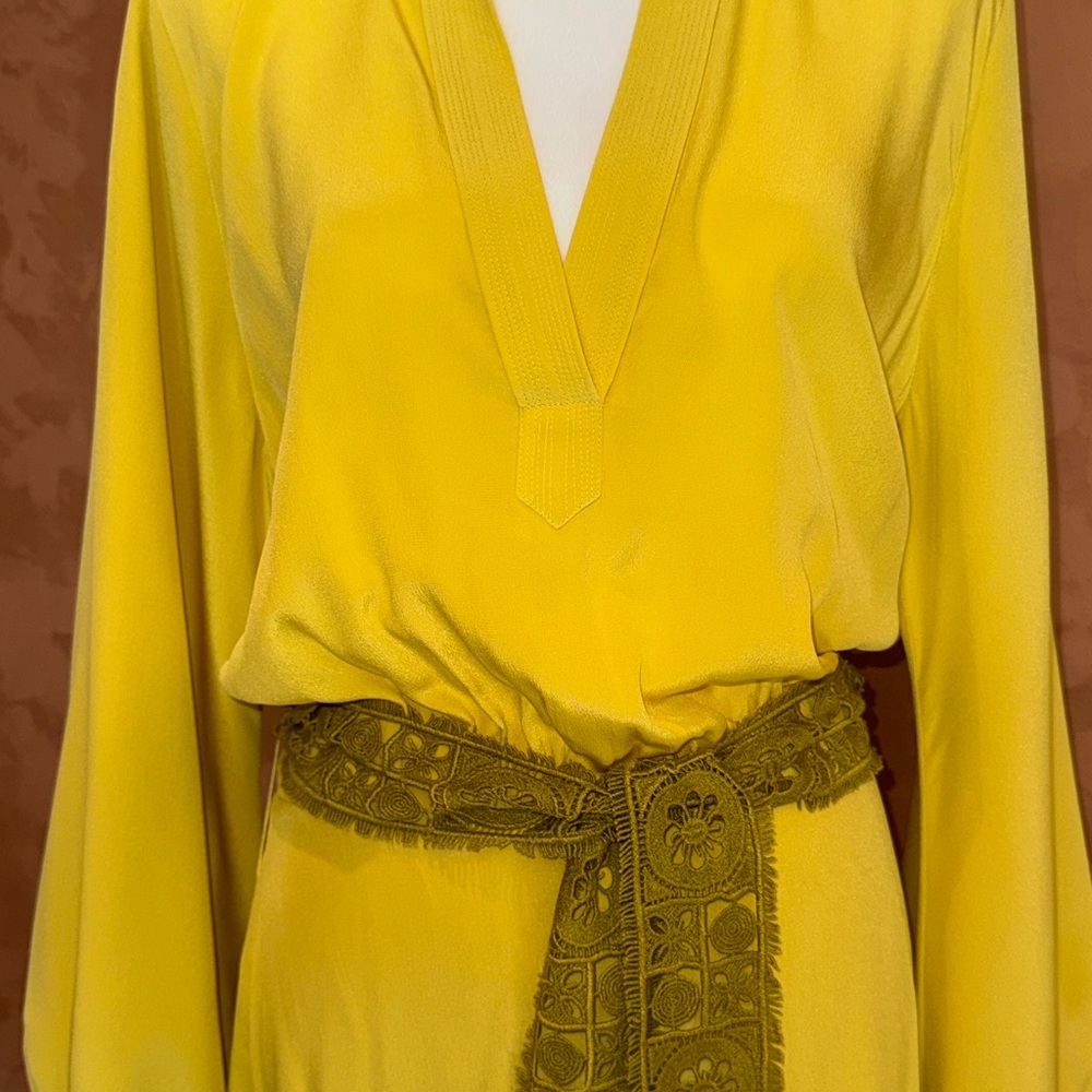 Silvia Tcherassi Vibrant Yellow Long Sleeve Dress - Picture 2 of 4